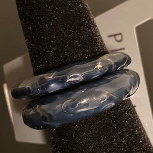 Pilgrim Navy Swirl Ring